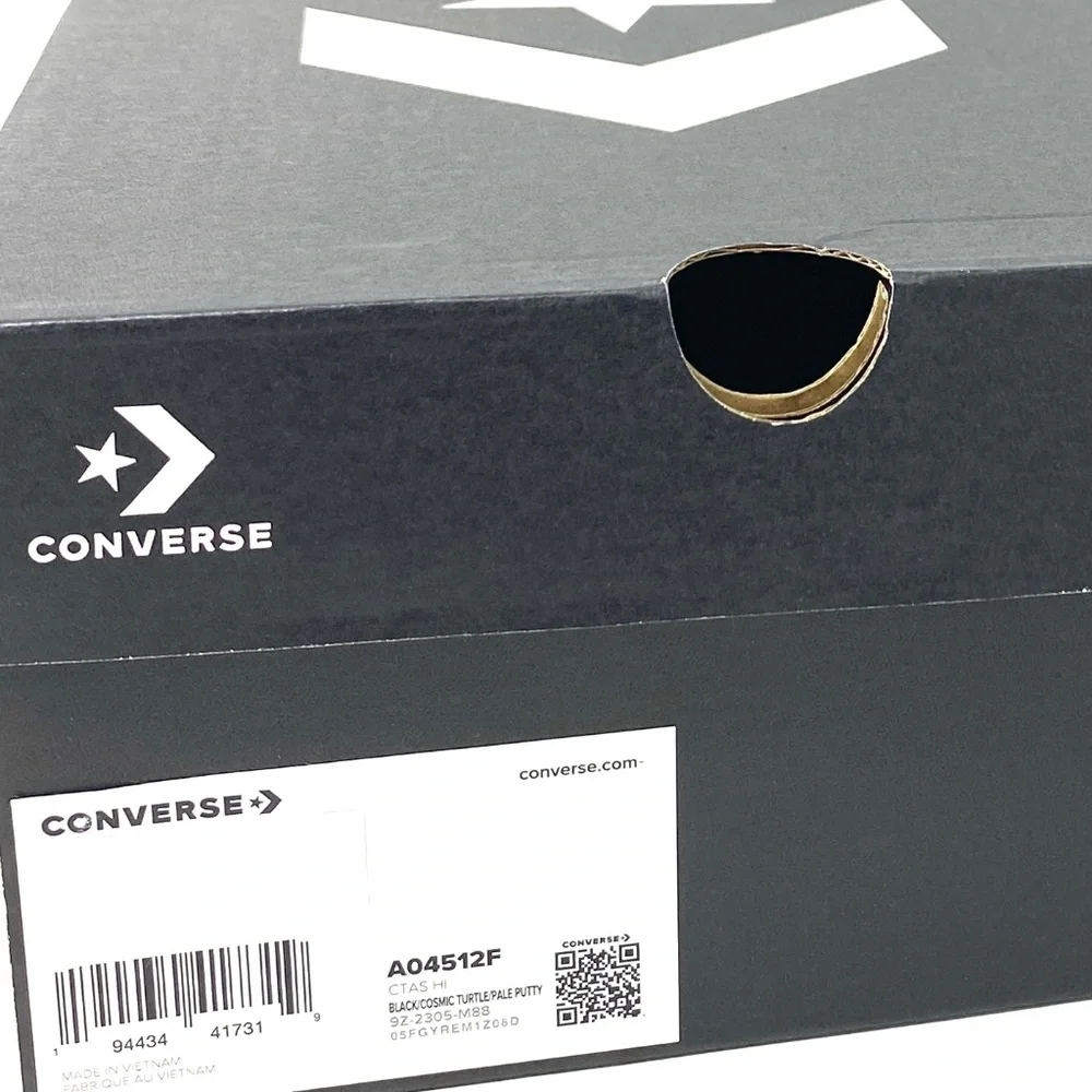 Converse Chuck Taylor High Shoes Women Size Khaki Black Canvas Sneakers A04512F - Picture 8 of 9
